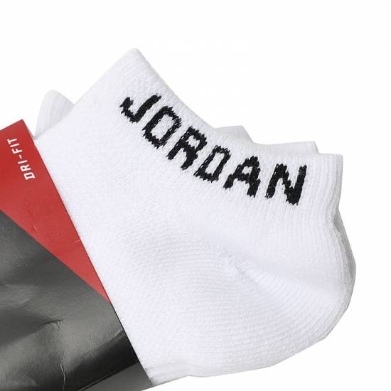 Шкарпетки спортивні Jordan Jumpman No Show 3-pack білі (SX5546-100)