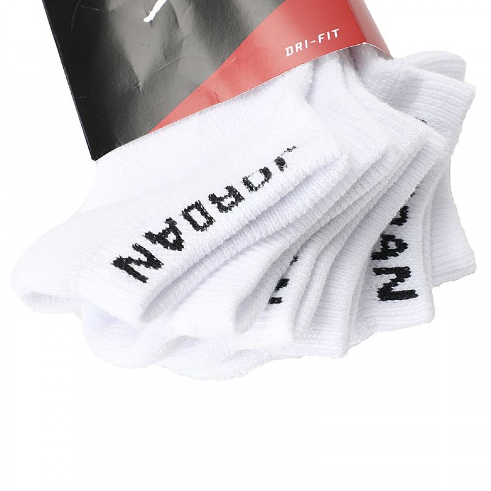 Шкарпетки спортивні Jordan Jumpman No Show 3-pack білі (SX5546-100)
