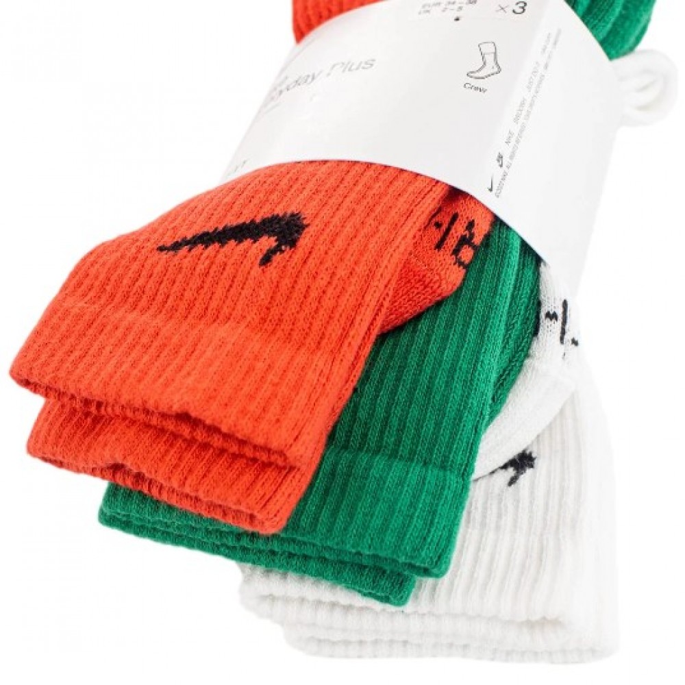 Шкарпетки спортивні Nike Everyday Plus Cushioned Socks 3 пари мультиколор (SX6888-929)
