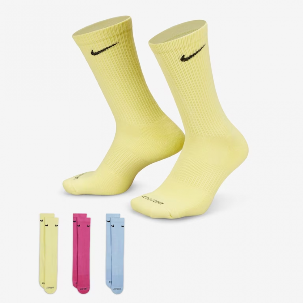 Шкарпетки спортивні Nike Everyday Plus Cushioned Socks 3 пари мультиколор (SX6888-960)