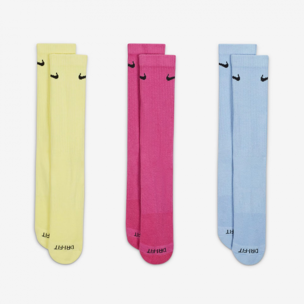 Шкарпетки спортивні Nike Everyday Plus Cushioned Socks 3 пари мультиколор (SX6888-960)