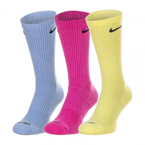 Шкарпетки спортивні Nike Everyday Plus Cushioned Socks 3 пари мультиколор (SX6888-960)