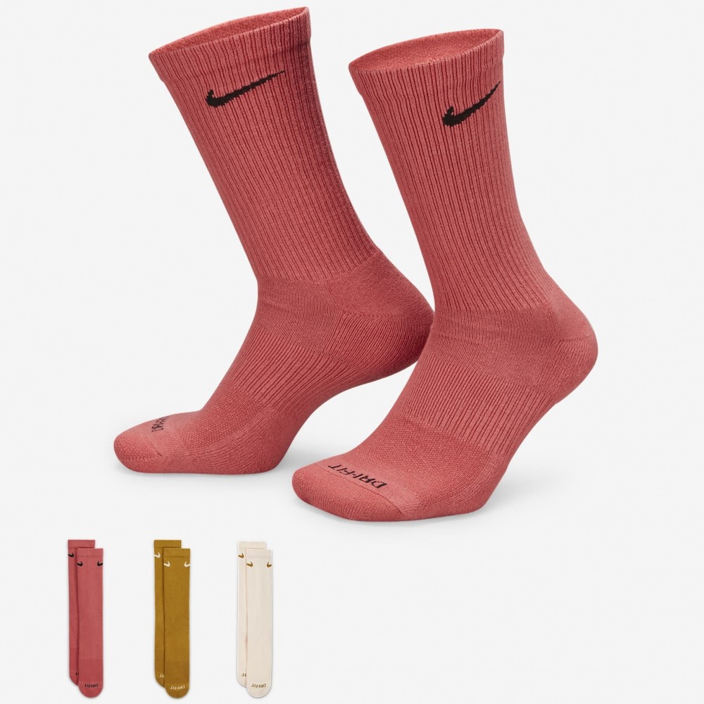 Шкарпетки спортивні Nike Everyday Plus Cushioned Socks 3 пари мультиколор (SX6888-992)