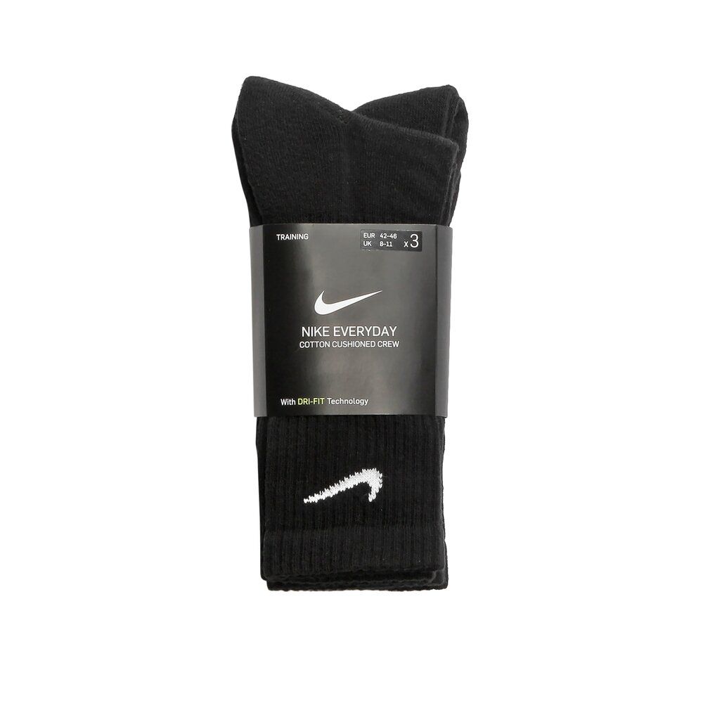 Шкарпетки спортивні Nike Everyday Cushion Crew 3 пари чорний (SX7664-010)