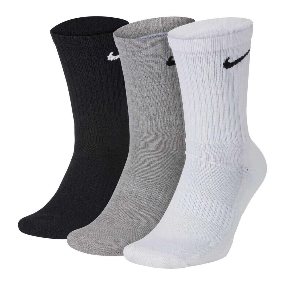 Шкарпетки спортивні Nike Everyday Cushion Crew 3 пари чорний-білий-сірий (SX7664-901)