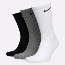 Шкарпетки спортивні Nike Everyday Cushion Crew 3 пари чорний-білий-сірий (SX7664-964)