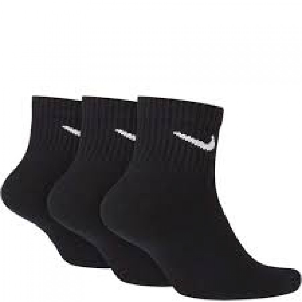 Шкарпетки спортивні Nike Everyday Cushion Ankle 3 пари чорні (SX7667-010)