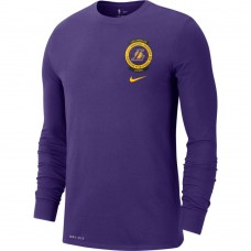 Футболка баскетбольна c довгими рукавами Nike Los Angeles Lakers Crest Logo розмір L (CK8656-547)
