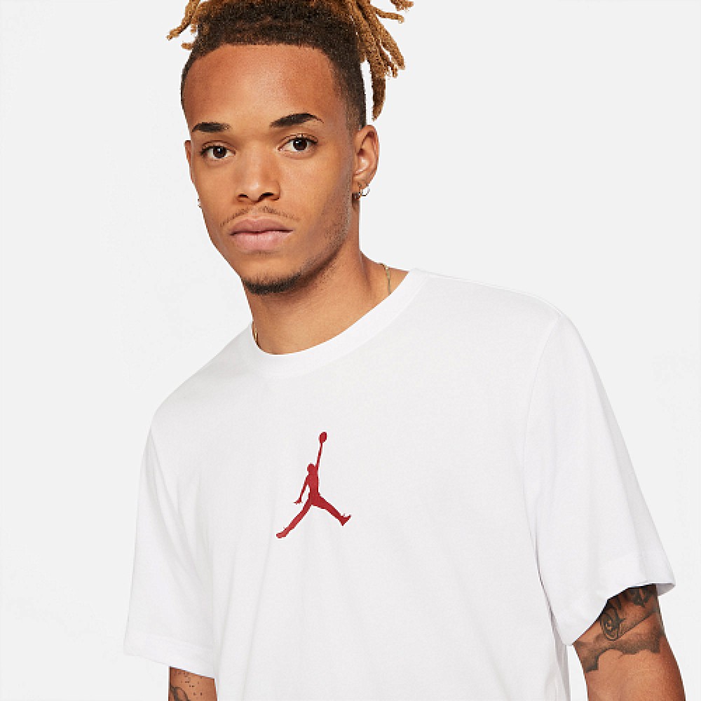 Футболка Jordan Jumpman Air Dri Fit SS Crew чоловіча баскетбольна біла(CW5190-101)