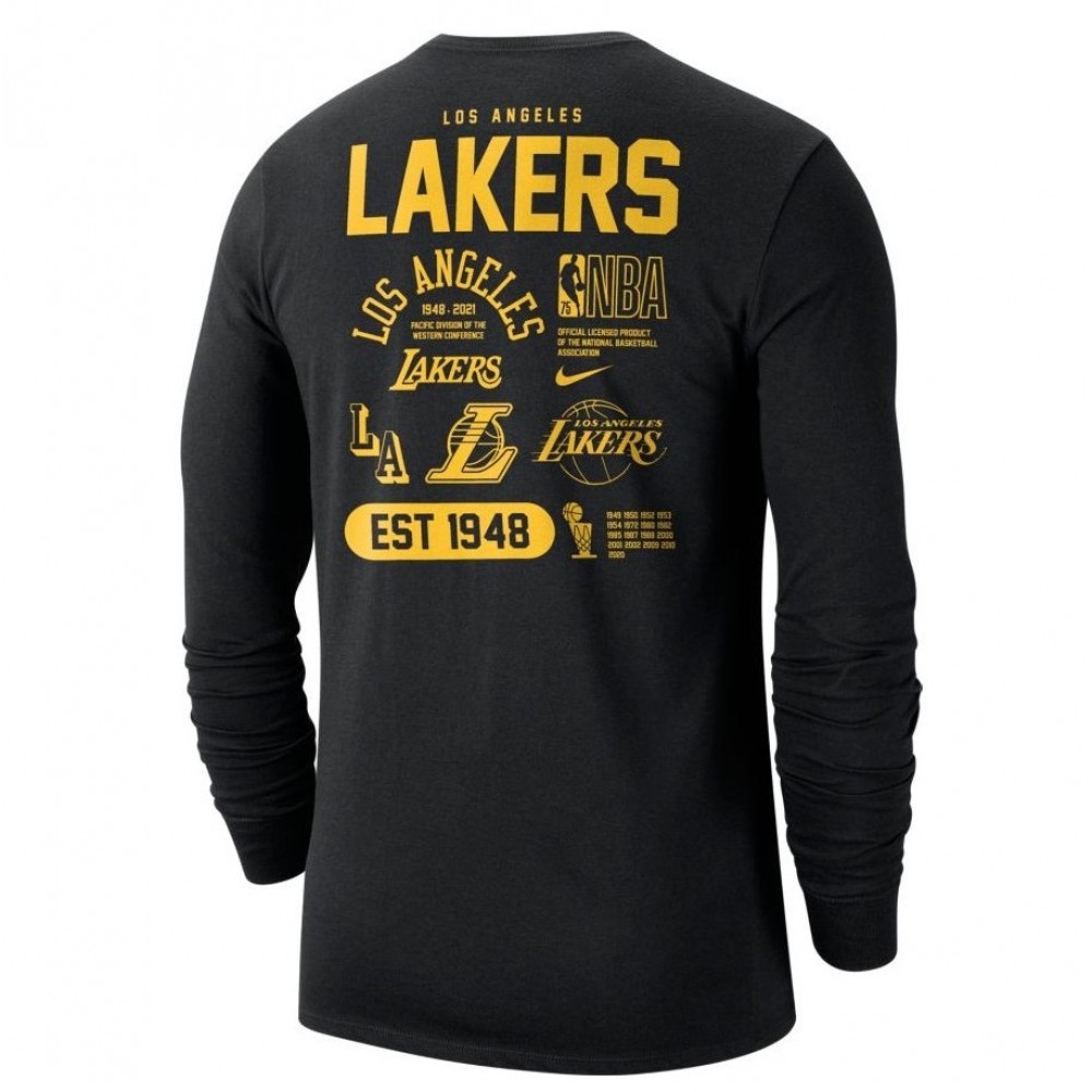 Футболка баскетбольна з довгими рукавами Nike Los Angeles Lakers Courtside Elements (DA5897-010)