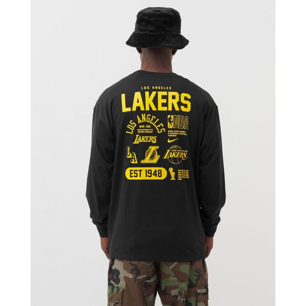 Футболка баскетбольна з довгими рукавами Nike Los Angeles Lakers Courtside Elements (DA5897-010)