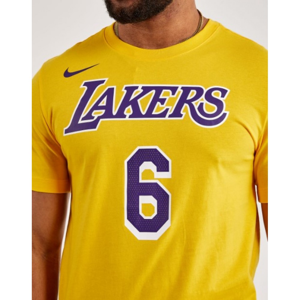 Футболка чоловіча баскетбольна Nike Los Angeles Lakers Lebron James Men's Nike NBA T-Shirt (DR6380-728)