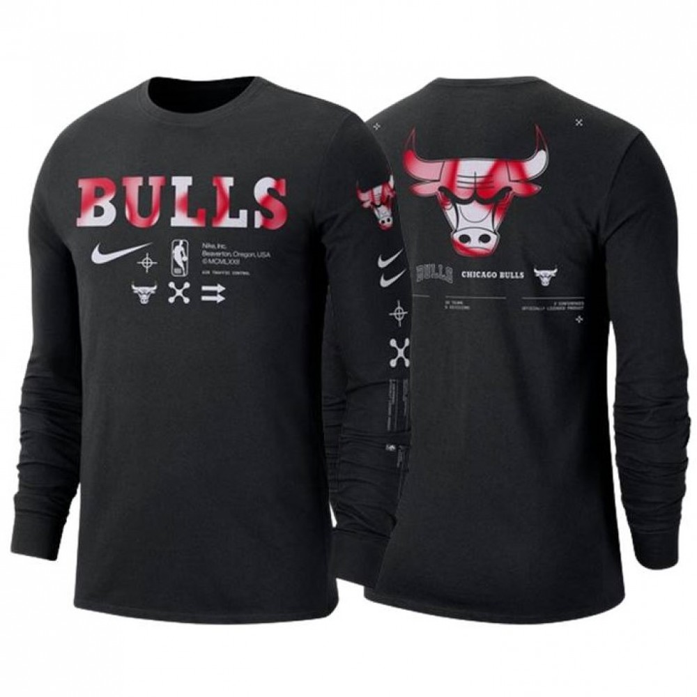 Футболка баскетбольна Nike Chicago Bulls NBA Long-Sleeve Men's T-Shirt (DZ0339-010)