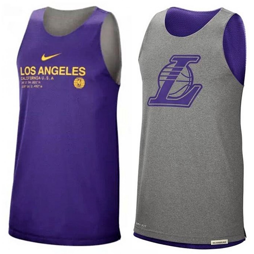 Майка баскетбольна двостороння Nike NBA Los Angeles Lakers Reversible Courtside Tank Top (CN0716-504)