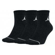 Шкарпетки баскетбольні Jordan Jumpman Quarter 3 пари чорні (SX5544-010)