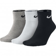 Шкарпетки спортивні Nike Cushion Quarter 3 пари чорний-білий-сірий (SX4703-901)