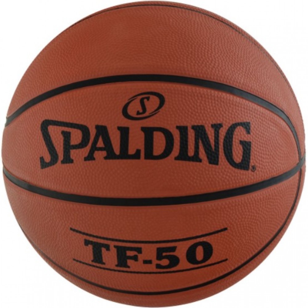 М'яч баскетбольний Spalding TF-50 розмір 5, 6, 7, гумовий для гри на вулиці коричневий (73852Z)