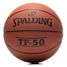 М'яч баскетбольний Spalding TF-50 розмір 5, 6, 7, гумовий для гри на вулиці коричневий (73852Z)