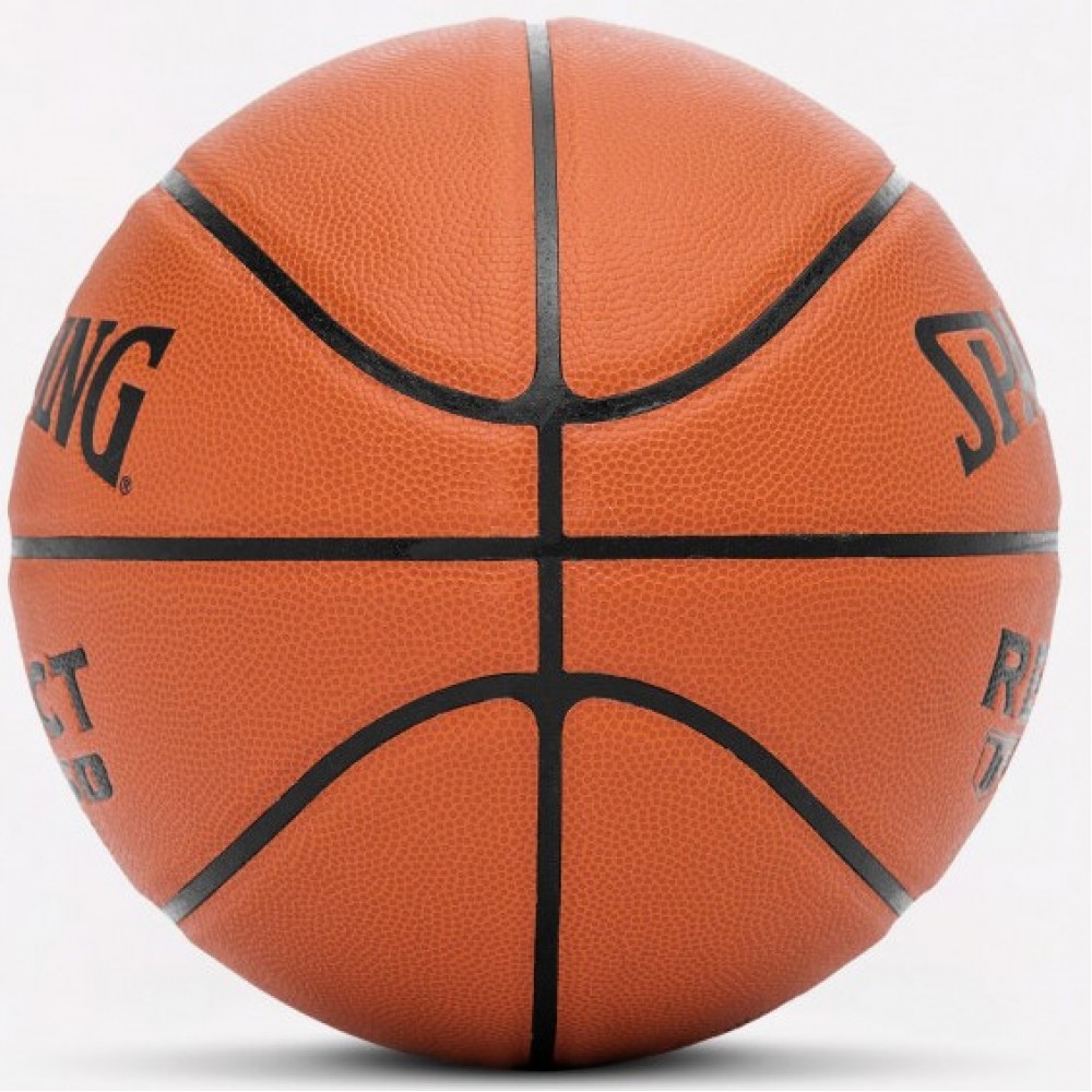 Баскетбольний м'яч Spalding React TF-250 Indoor-Outdoor розмір 5, 6, 7 композитна шкіра (76801Z)