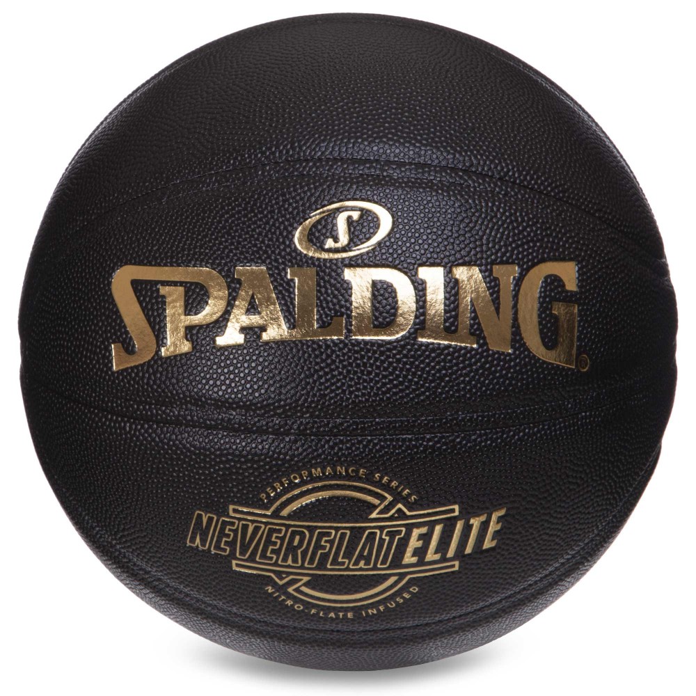 М'яч баскетбольний Spalding NBA Neverflat Elite Indoor-Outdoor розмір 7 композитна шкіра (76991Y)