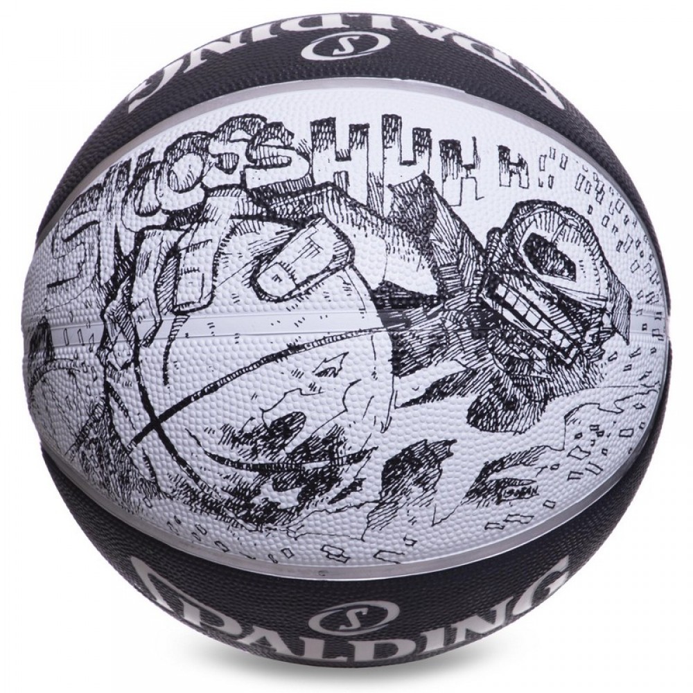 М'яч баскетбольний Spalding NBA Sketch Series Outdoor розмір 7 гумовий (83534Z)