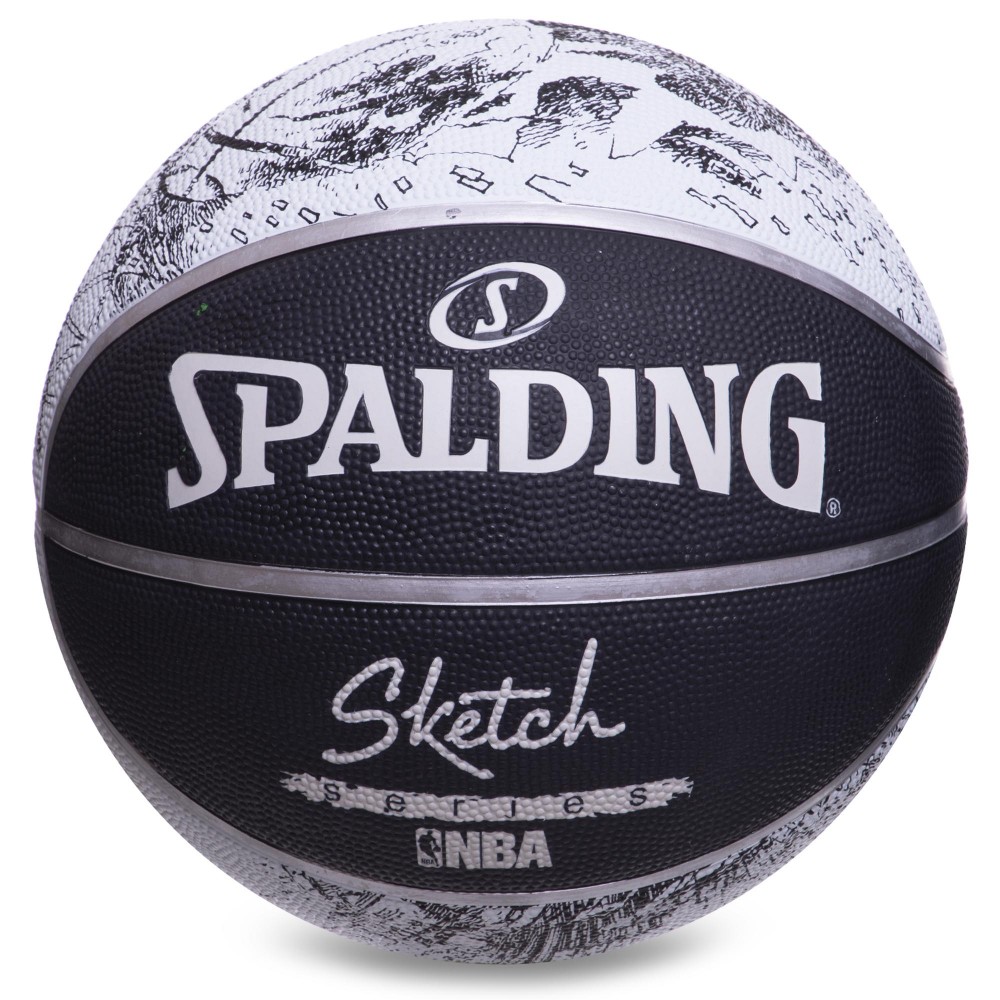 М'яч баскетбольний Spalding NBA Sketch Series Outdoor розмір 7 гумовий (83534Z)