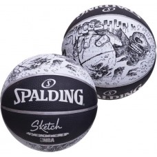 М'яч баскетбольний Spalding NBA Sketch Series Outdoor розмір 7 гумовий (83534Z)