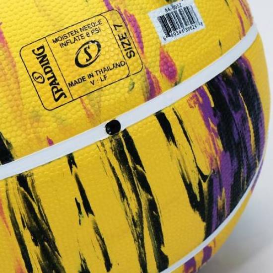 М'яч баскетбольний Spalding NBA Lakers Marble Colour Outdoor розмір 7 гумовий (84-095Z)