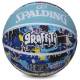 М'яч баскетбольний Spalding Blue-Dark Blue Graffiti розмір 7 гумовий для гри на вулиці (84373Y)