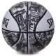 М'яч баскетбольний Spalding White Black Graffiti розмір 7 гумовий для гри на вулиці (84375Z)