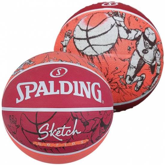 М'яч баскетбольний Spalding NBA Sketch Series Outdoor розмір 7 гумовий (84381Z)