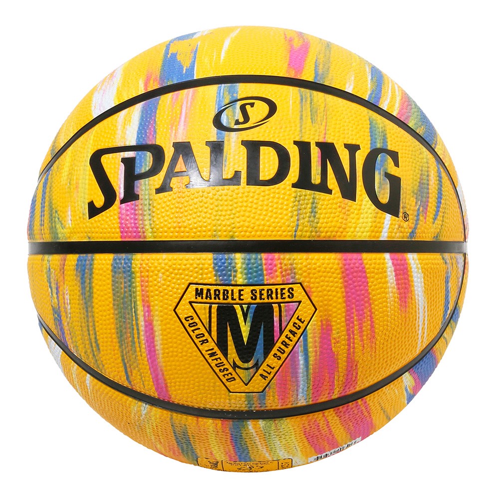 М'яч баскетбольний Spalding NBA Marble Уellow Outdoor розмір 7 гумовий (84401Z)