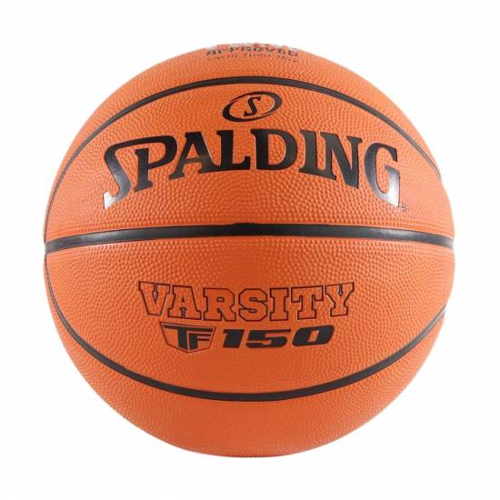 Баскетбольний м'яч Spalding TF-150 Varsity FIBA Outdoor розмір 7, 6, 5 гумовий для вулиці-залу (84324Z) 