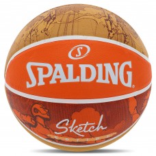 М'яч баскетбольний Spalding NBA Sketch Series Outdoor розмір 7 гумовий (84452Y)