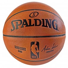 М'яч баскетбольний Spalding NBA Silver Series Indoor-Outdoor розмір 7 композитна шкіра (76-5747)