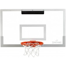 Міні-щит баскетбольний Spalding MiniHoop Arena Slam 180° Pro 71х42 см з кільцем 22,5 см та сіткою (561034CN)