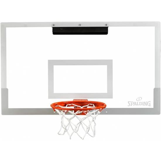 Міні-щит баскетбольний Spalding MiniHoop Arena Slam 180° Pro 71х42 см з кільцем 22,5 см та сіткою (561034CN)
