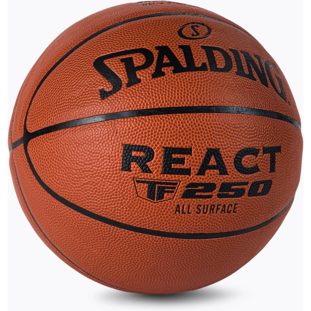 М'яч баскетбольний Spalding TF-250 React Fiba In/Out розмір 6, 7 композитна шкіра (76967Z)