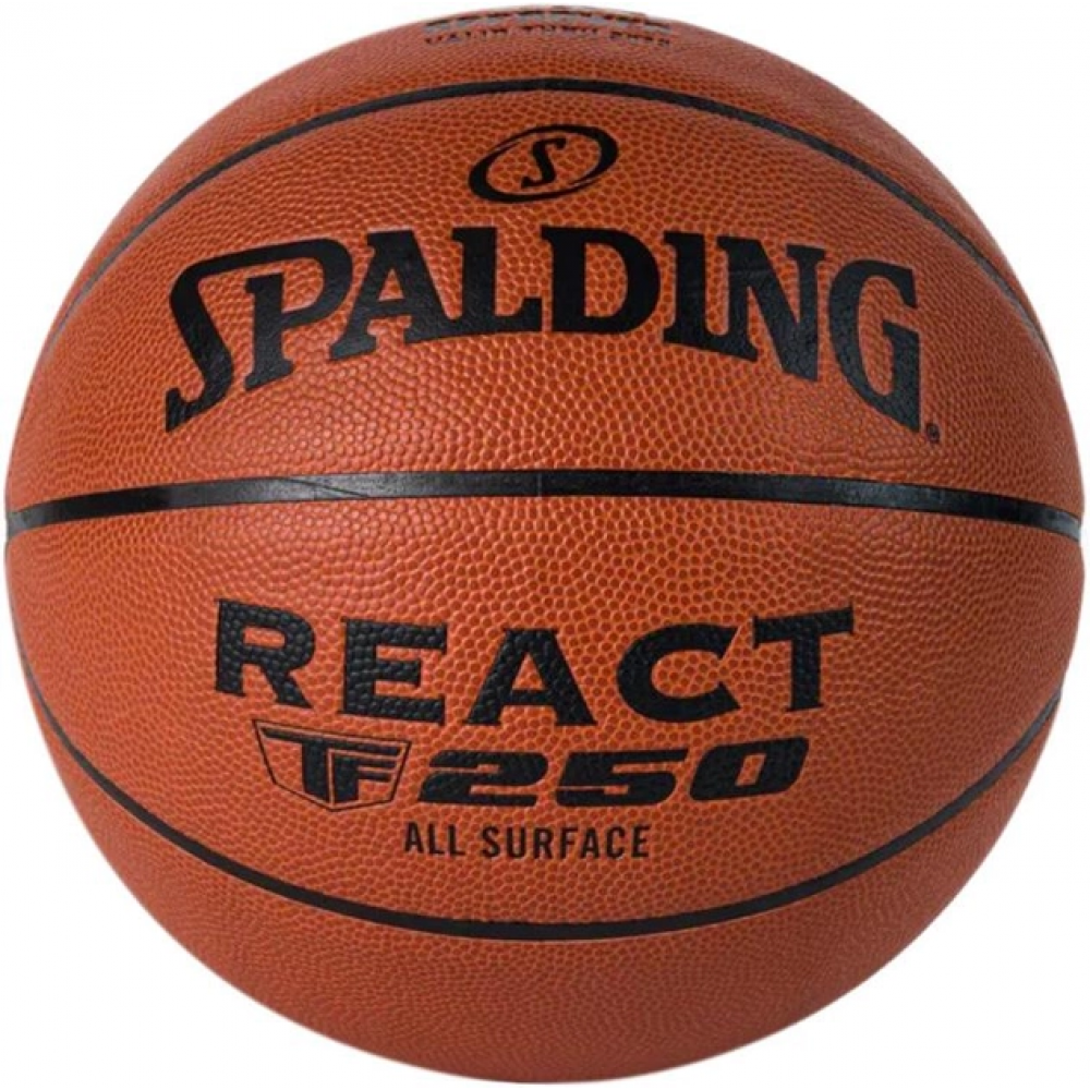 М'яч баскетбольний Spalding TF-250 React Fiba In/Out розмір 6, 7 композитна шкіра (76967Z)