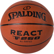 М'яч баскетбольний Spalding TF-250 React Fiba In/Out розмір 6, 7 композитна шкіра (76967Z)