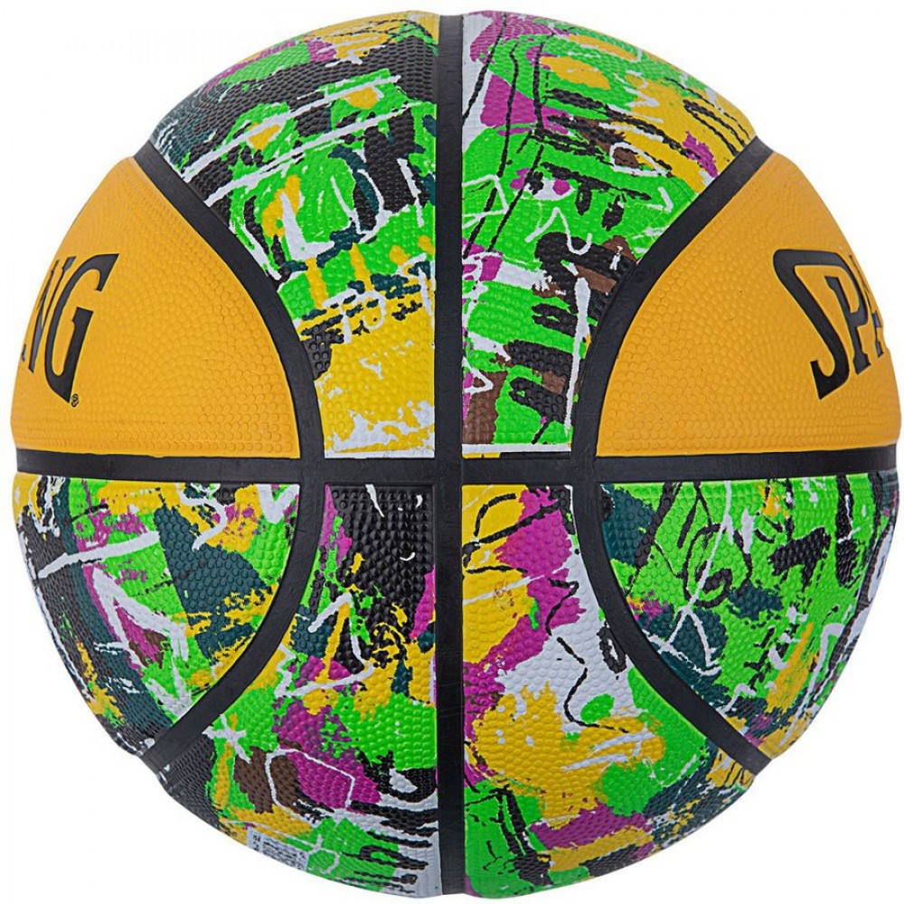 М'яч баскетбольний Spalding Graffiti розмір 7 гумовий для гри на вулиці (84374Z)