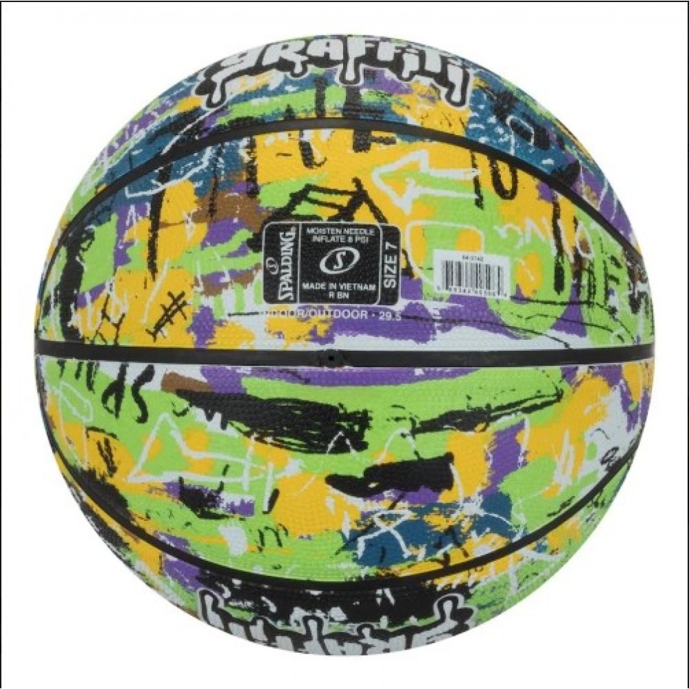 М'яч баскетбольний Spalding Graffiti розмір 7 гумовий для гри на вулиці (84374Z)
