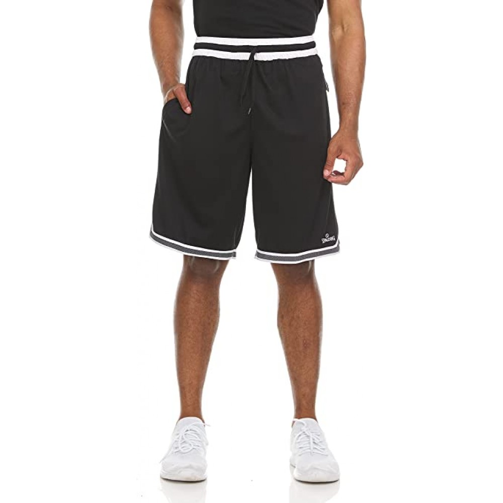 Шорти баскетбольні Spalding Mens Dimple Mesh Performance Basketball Shorts чорні (SMS1472-001)