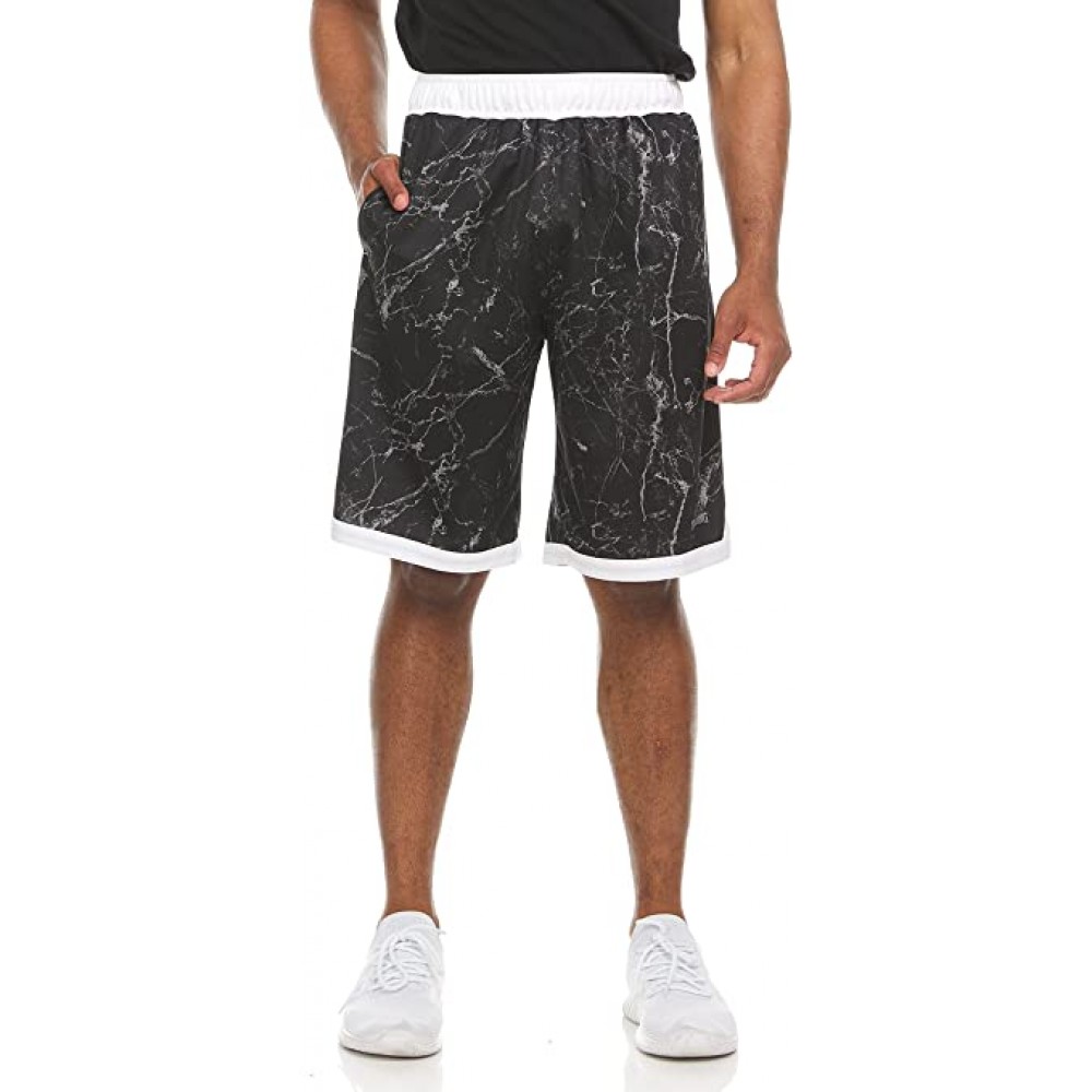 Шорти баскетбольні Spalding Mens Extreme Performance Marble Basketball Shorts чорні (SMS1995-137)