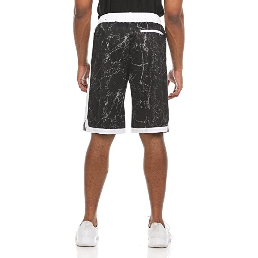 Шорти баскетбольні Spalding Mens Extreme Performance Marble Basketball Shorts чорні (SMS1995-137)