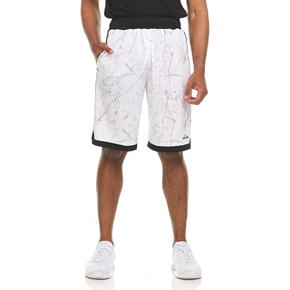 Шорти баскетбольні Spalding Mens Extreme Performance Marble Basketball Shorts білі (SMS1995-144)