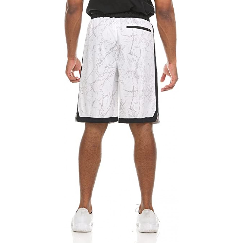 Шорти баскетбольні Spalding Mens Extreme Performance Marble Basketball Shorts білі (SMS1995-144)