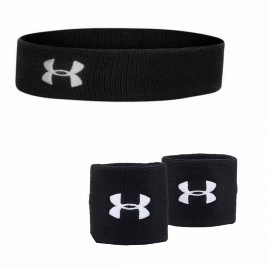 Набір пов'язки на голову Under Armour Headband 1 шт. та напульсники Under Armour Wristbands 2 шт.