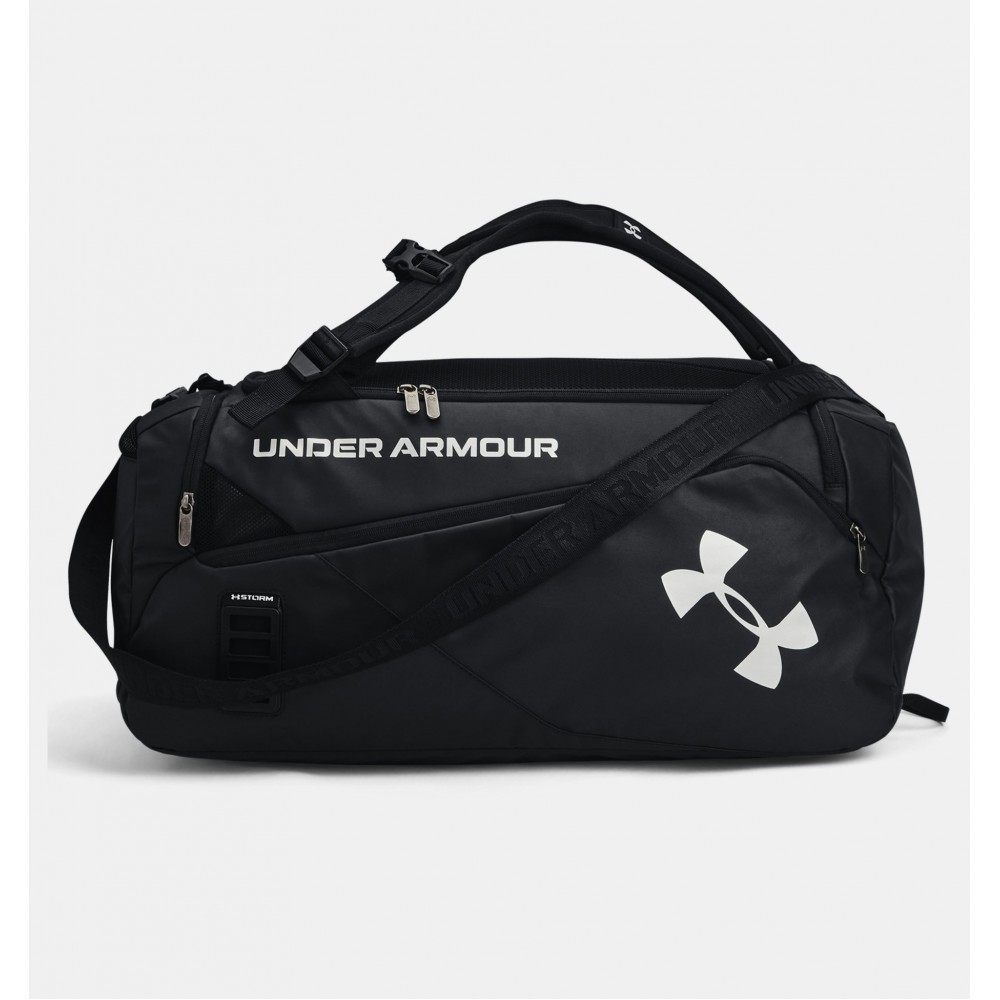 Рюкзак-сумка спортивний Under Armour Contain Duo MD Backpack Duffle 50 л чорний (1361226-001)
