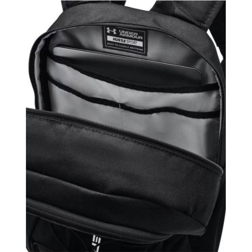 Рюкзак спортивний міський Under Armour Hustle Sport Backpack 26 л чорний (1364181-001)